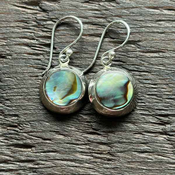 Abalone Shell Drop Earrings With 925 Sterling Silver