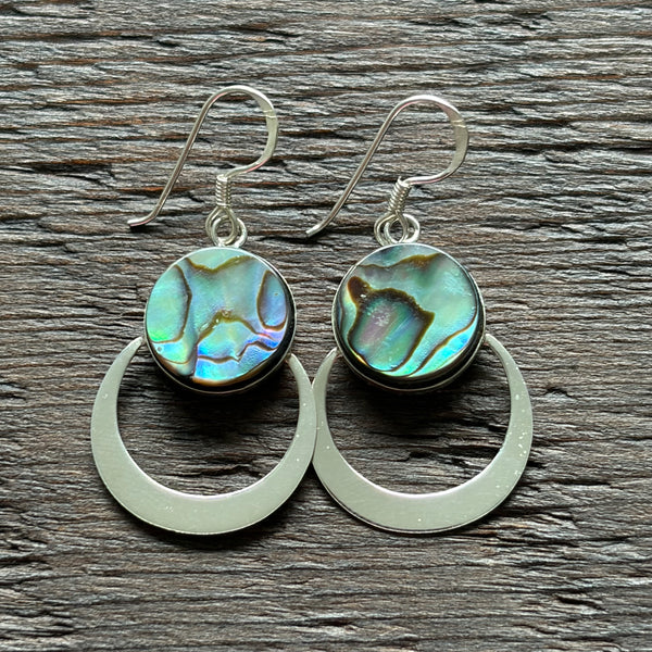 Abalone Shell Drop Earrings With 925 Sterling Silver