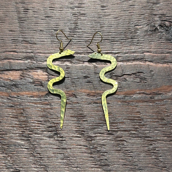 'Brass-Works' Drop Earrings