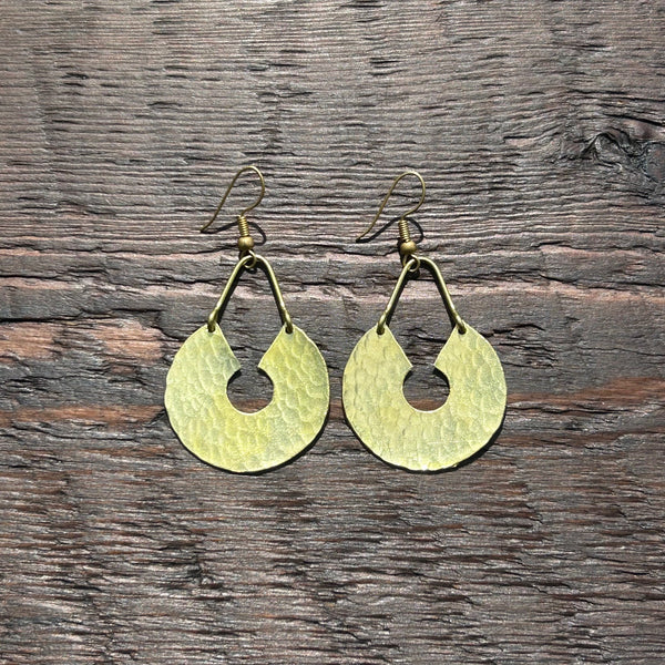 'Brass-Works' Drop Earrings