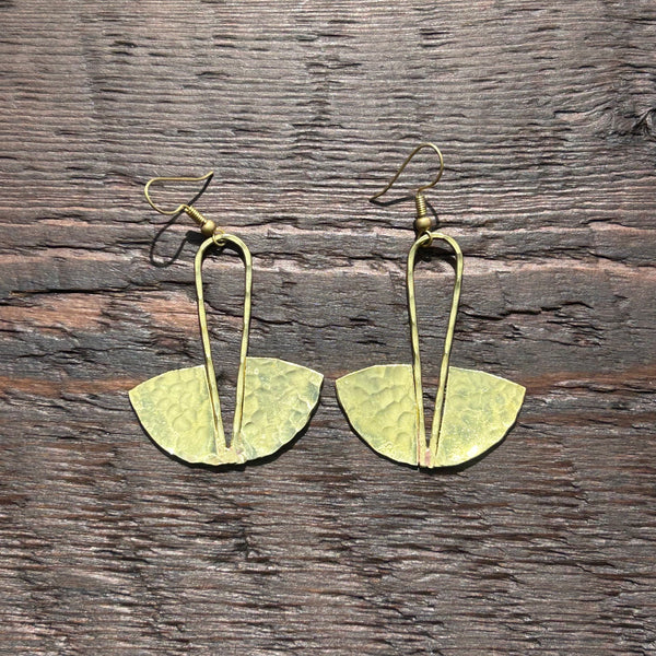 'Brass-Works' Drop Earrings
