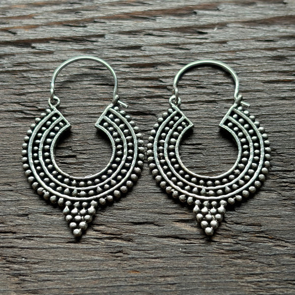 Sterling Silver Large Creole Hoop Earrings