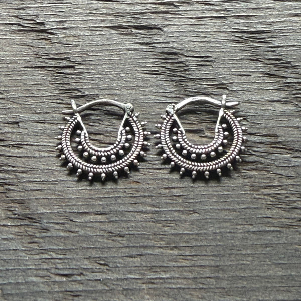 Sterling Silver Creole Hoop Earrings