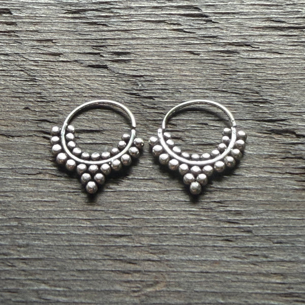 Sterling Silver Creole Hoop Earrings
