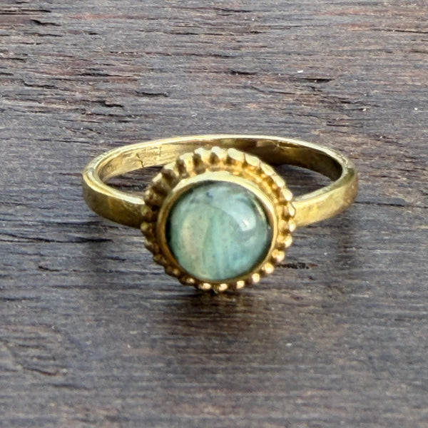 Soul-Led X Brass-Works Stone Ring - Labradorite