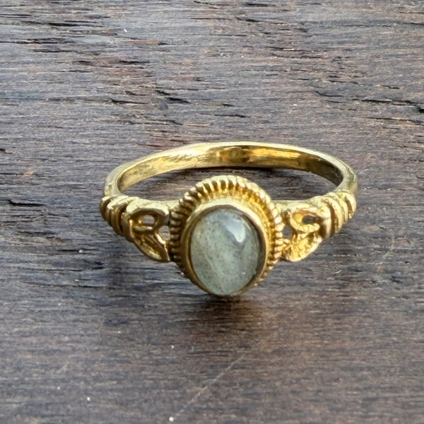 Soul-Led X Brass-Works Stone Ring - Labradorite