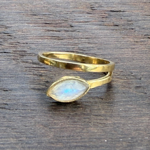 Soul-Led X Brass-Works Stone Ring - Moonstone