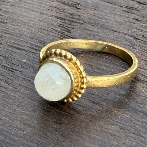 Soul-Led X Brass-Works Stone Ring - Moonstone