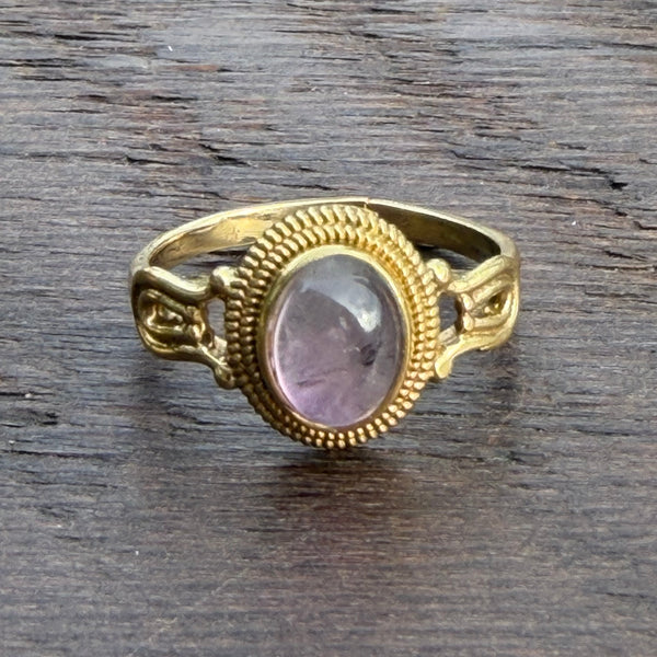 Soul-Led X Brass-Works Stone Ring - Amethyst