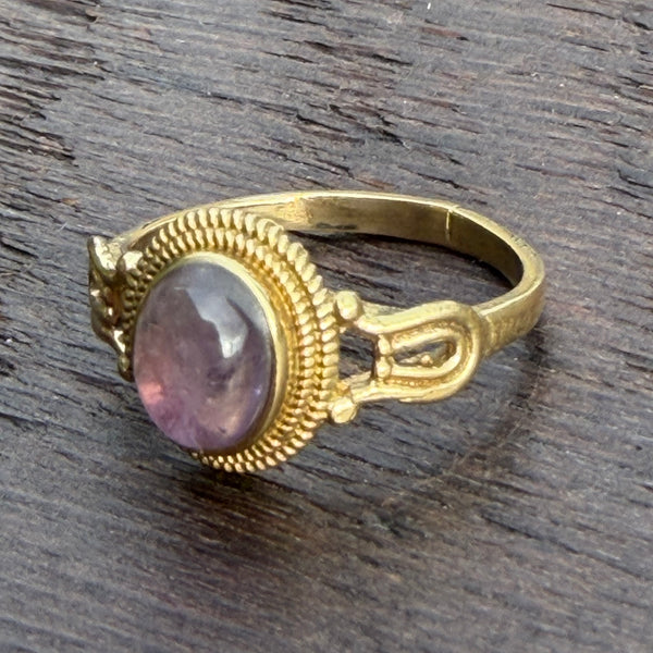 Soul-Led X Brass-Works Stone Ring - Amethyst