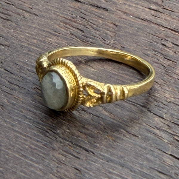 Soul-Led X Brass-Works Stone Ring - Labradorite