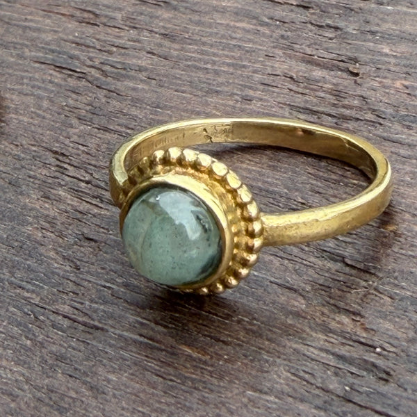 Soul-Led X Brass-Works Stone Ring - Labradorite