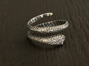 'Snake' Wraparound Adjustable Sterling Silver Ring * BEST SELLER *