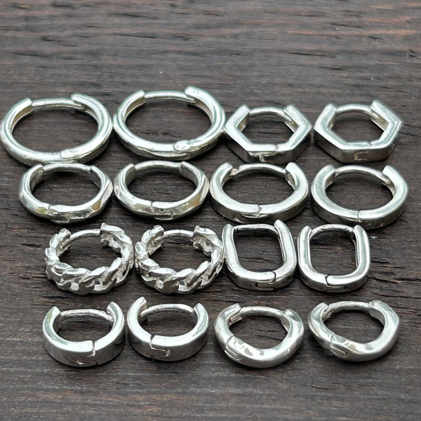 Sterling Silver Huggies Hoop Earrings
