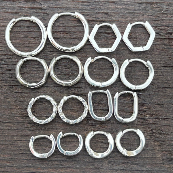 Sterling Silver Huggies Hoop Earrings