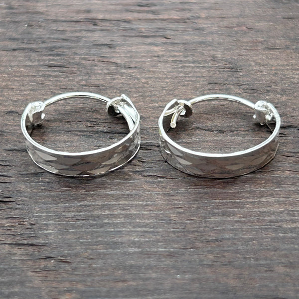 Sterling Silver Huggies Hoop Earrings