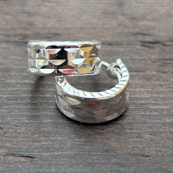 Sterling Silver Huggies Hoop Earrings