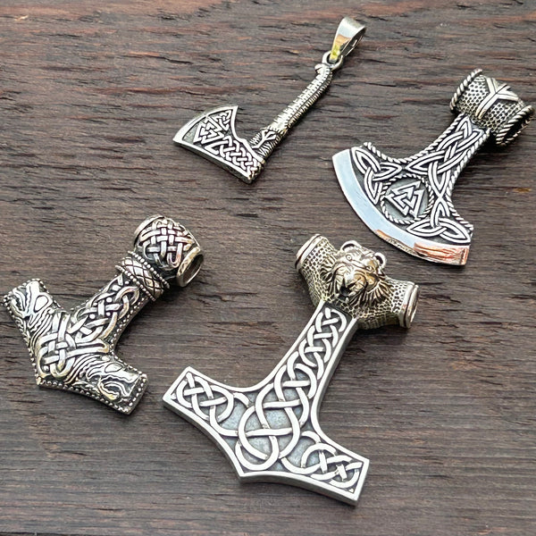 Thor's Hammer Mjolnir / Viking Sterling Silver Pendant