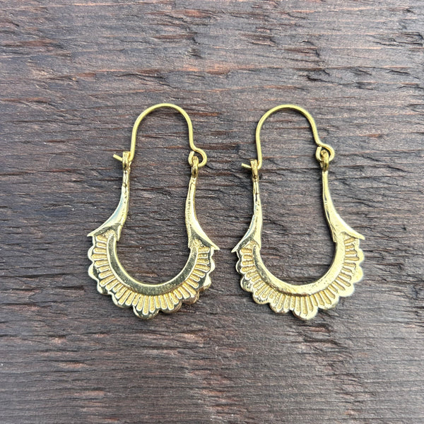 'Brass-Works' Creole Hoop Earrings
