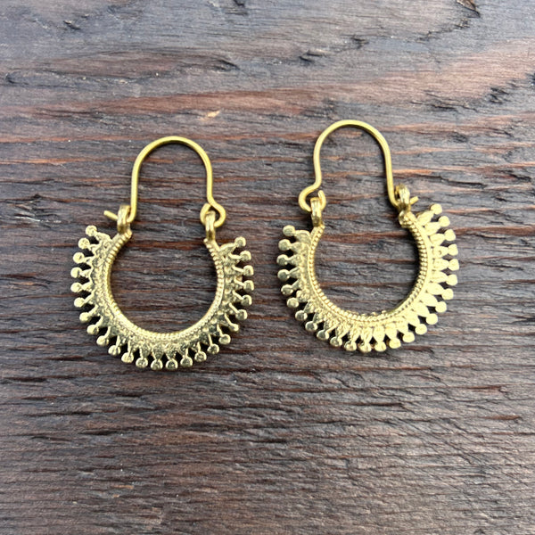 'Brass-Works' Creole Hoop Earrings