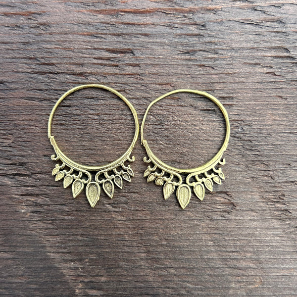 'Brass-Works' Creole Hoop Earrings