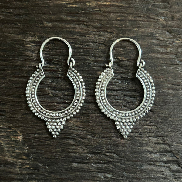 Sterling Silver Creole Hoop Earrings
