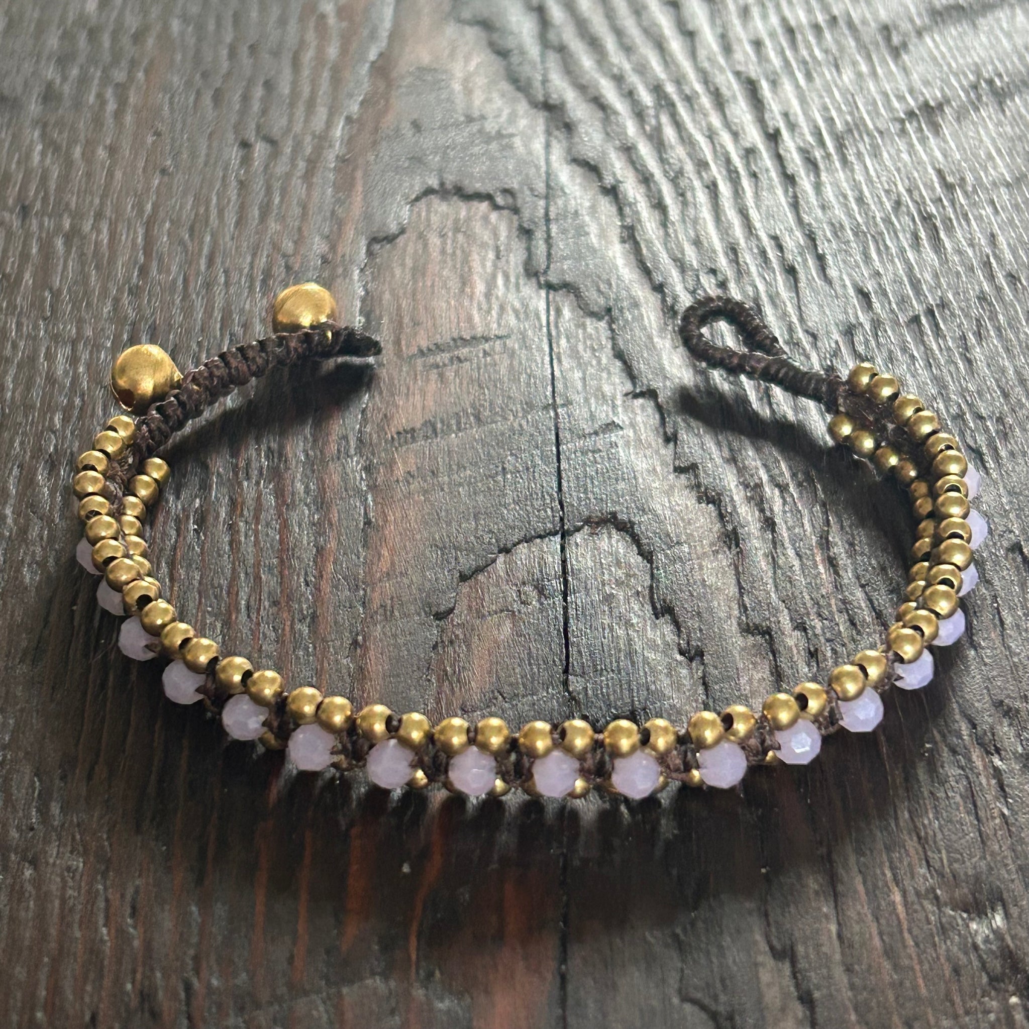 'Bead Love' Bead Band Bracelet (Light Pink)