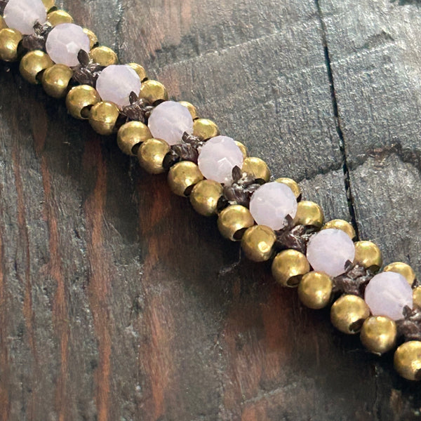 'Bead Love' Bead Band Bracelet (Light Pink)