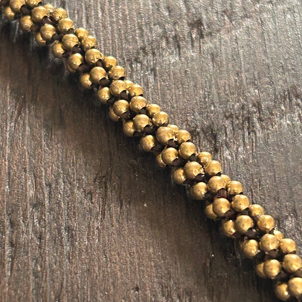 'Bead Love' Brass Balls Anklet