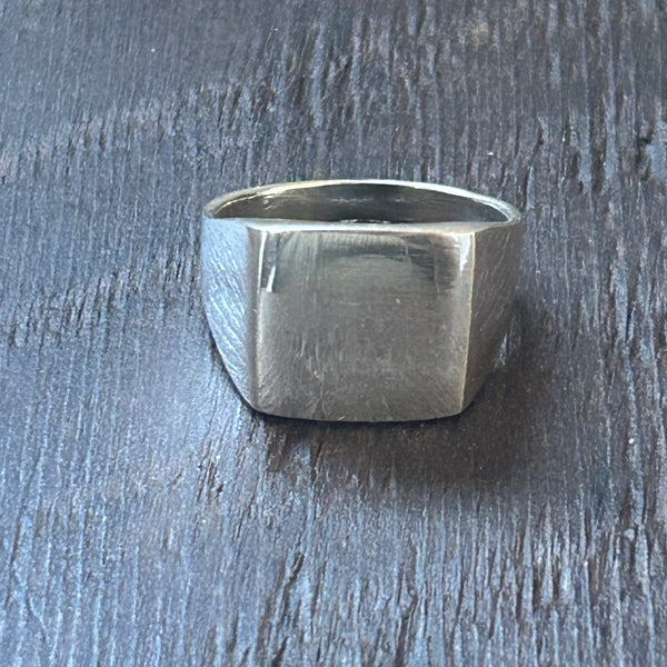 Square Signet Sterling Silver Ring