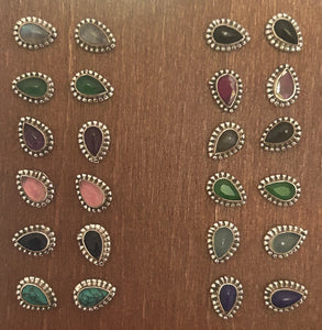 Sterling Silver Studs with Stones