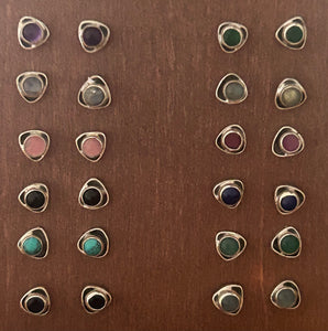 Sterling Silver Studs with Stones