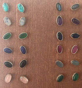 Sterling Silver Studs with Stones