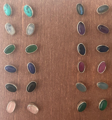 Sterling Silver Studs with Stones