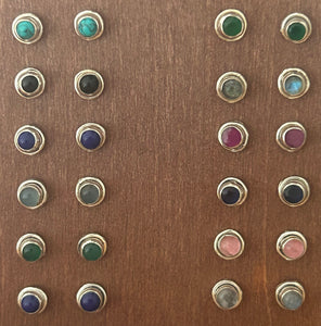 Sterling Silver Studs with Stones