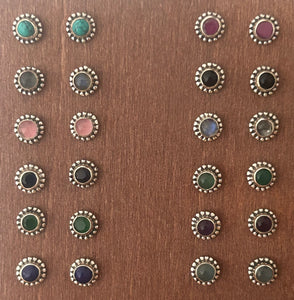 Sterling Silver Studs with Stones