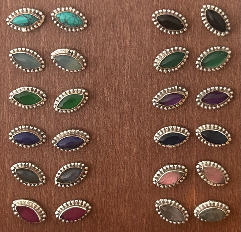 Sterling Silver Studs with Stones