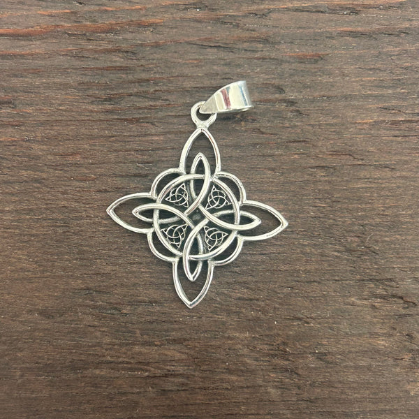 Celtic Knot Style Sterling Silver Pendant