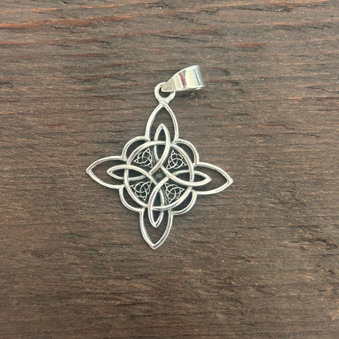 Celtic Knot Style Sterling Silver Pendant