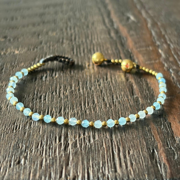 Soul-Led Handmade Crystal / Birthstone Bracelet - Aquamarine / March