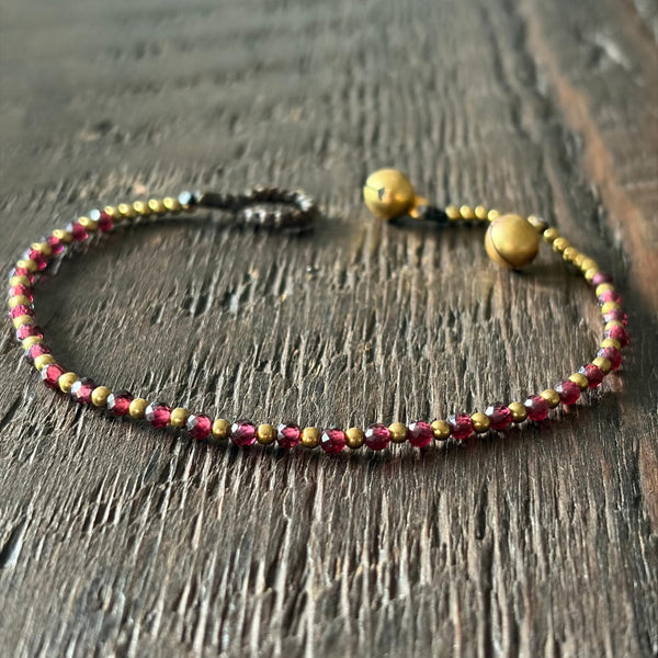 Soul-Led Handmade Crystal / Birthstone Bracelet - Garnet / January