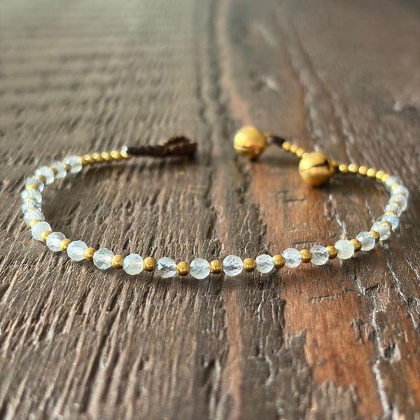 Soul-Led Handmade Crystal / Birthstone Bracelet - Clear Quartz / April