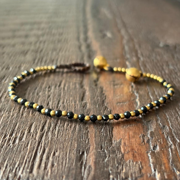 Soul-Led Handmade Crystal / Birthstone Bracelet - Black Spinel