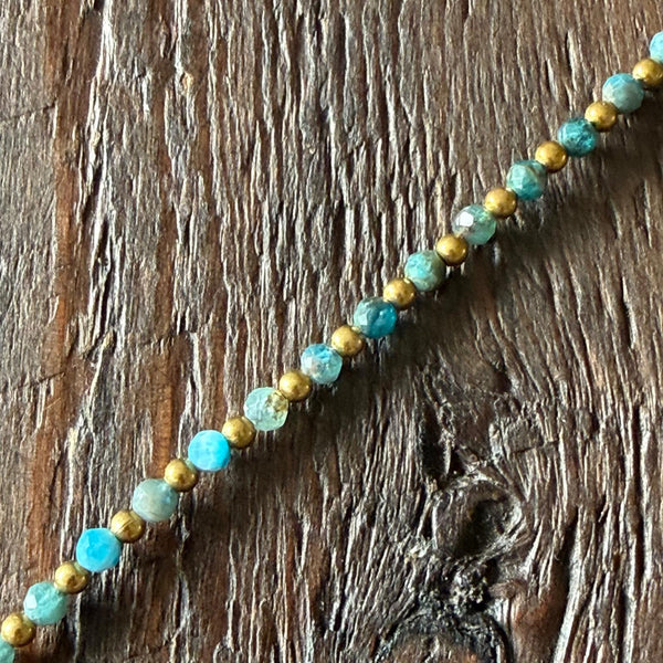 Soul-Led Handmade Crystal / Birthstone Bracelet - Blue Apatite