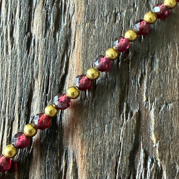 Soul-Led Handmade Crystal / Birthstone Bracelet - Garnet / January