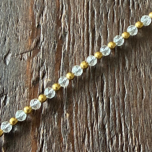 Soul-Led Handmade Crystal / Birthstone Bracelet - Clear Quartz / April