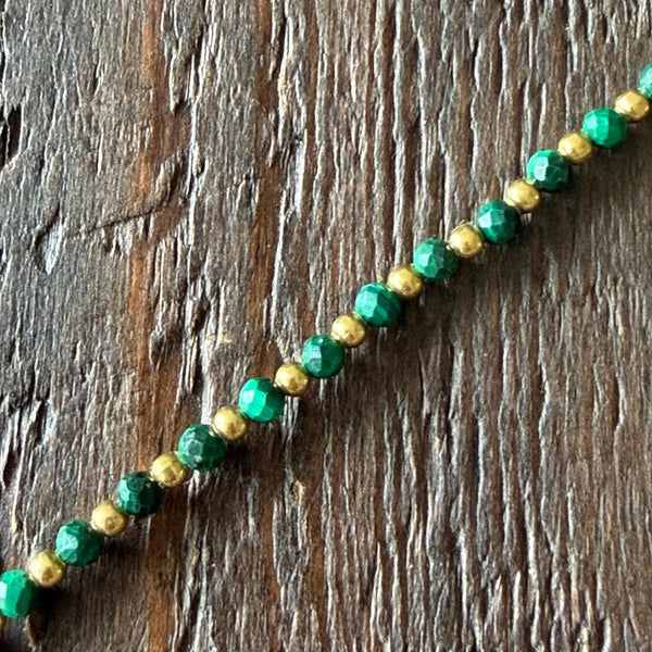 Soul-Led Handmade Crystal / Birthstone Bracelet - Malachite / May