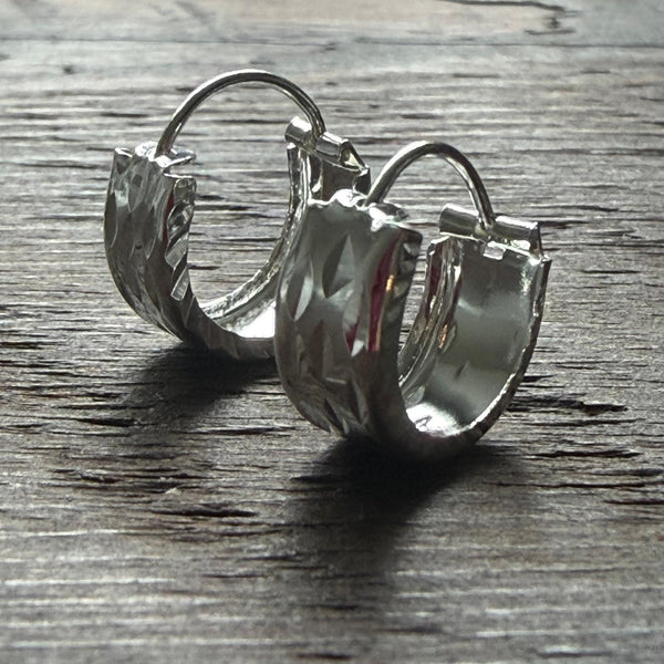 Sterling Silver Huggies Hoop Earrings