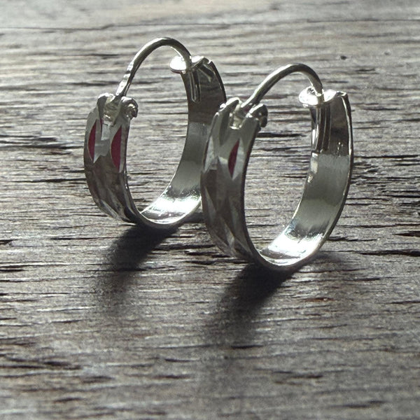 Sterling Silver Huggies Hoop Earrings