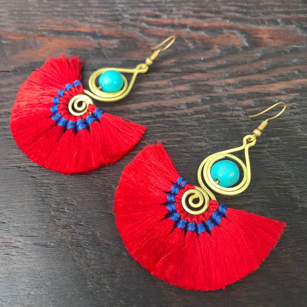 Handmade Fiesta Tassel Earrings